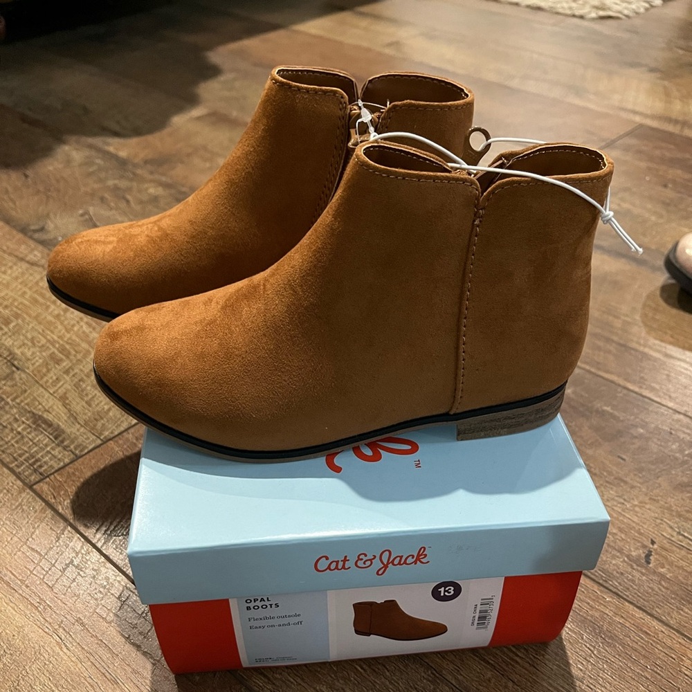 Cat & Jack Tan Ankle Boots